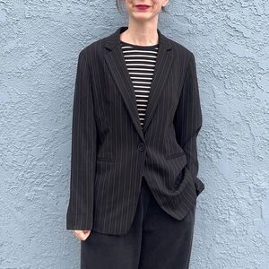 Vintage 90 Blazer Size 10 Striped Preppy Structured jacket Jones New York